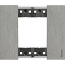 Abdeckrahmen 2M Stahl Italienischer Standard - bticino Living Now KA4802ZG