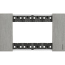 Abdeckrahmen 4M Stahl Italienischer Standard - bticino Living Now KA4804ZG