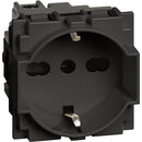 Schuko/Italienische Norm 2P+E 16A 2M schwarz - bticino Living Now KG4140A16