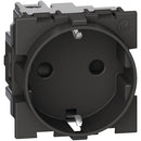 Schuko-Steckdose 2P+E, 16 A, 2M, schwarz - bticino Living Now KG4141
