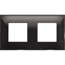 Abdeckrahmen 2x 2M schwarz /Blister/ - bticino Classia R4802M2BC