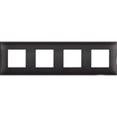 Abdeckrahmen 4x 2M satinschwarz /Blister/ - bticino Classia R4802M4BG