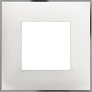 Abdeckrahmen 1x 2M weiß mit Chrom /Blister/ - bticino Classia R4802WR