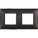 Abdeckrahmen 2x 2M schwarz mit Nickel /Blister/ - bticino Classia R4802M2BH