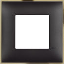 Abdeckrahmen 1x 2M schwarz mit Gold /Blister/ - bticino Classia R4802BD