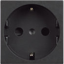 Schuko 2P+E Steckdose mit Kinderschutz 2M schwarz /Blister/ - bticino Classia RG4141