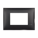 Abdeckrahmen 3M satinschwarz /Blister/ - bticino Classia R4803BG