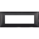 Abdeckrahmen 7M satinschwarz /Blister/ - bticino Classia R4807BG