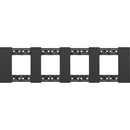 Abdeckrahmen 2x2x2x2M schwarz Deutsche Norm - bticino Living Now KA4802M4KG
