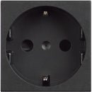 Schuko-Steckdose 2P+E mit Kinderschutz, 2M, schwarz, Classia Pro - bticino Classia RG4141P