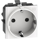 Schuko 2P+E 16A Steckdose mit Steckklemmen 2M weiß - bticino Living Now KW4141A