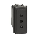 Sockel Italienischer Standard 2P+E 10A 1M schwarz - bticino Living Now KG4113