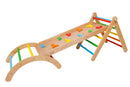 LATRANS lot de 3 triangles d'escalade avec toboggan et arche d'escalade - Aire de jeux d'intérieur pour les tout-petits à partir de 1 an - Jouet d'escalade inspiré de Pikler