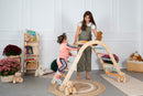 LATRANS lot de 3 triangles d'escalade avec toboggan et arche d'escalade - Aire de jeux d'intérieur pour les tout-petits à partir de 1 an - Jouet d'escalade inspiré de Pikler