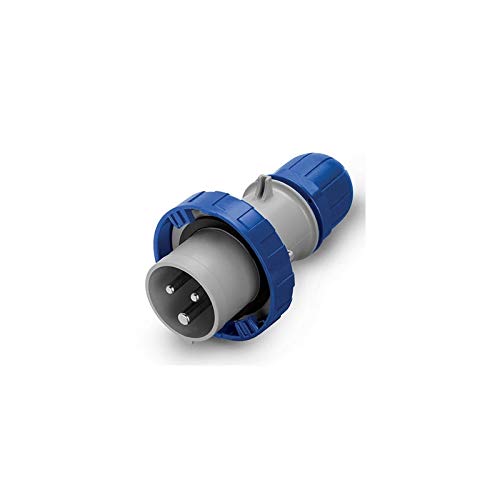 CEE plug 16A blue/gray, 3-pin