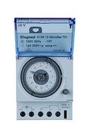 Legrand, Zeitschaltuhr MicroRex T31, mechanisch mit 24 Stunden-Programm (Reiheneinbau-Zeitschaltuhr für Hutschiene, 3-modulig), 412812