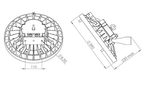 industrieleuchte LED Hallenstrahler 120W Beleuchtung ultra hell 12000lm 120W IP 65 Hergestellt im EU