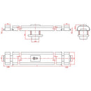 750 mm Ckey Panzerriegel Querriegel Panzerriegelschloss Türsicherheit Schließzylinder 750