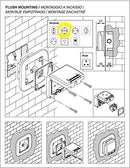 Unterputz Schuko Feuchtraum Steckdose IP66 Hergestellt in der EU mit passende Stecker (Unterputz)