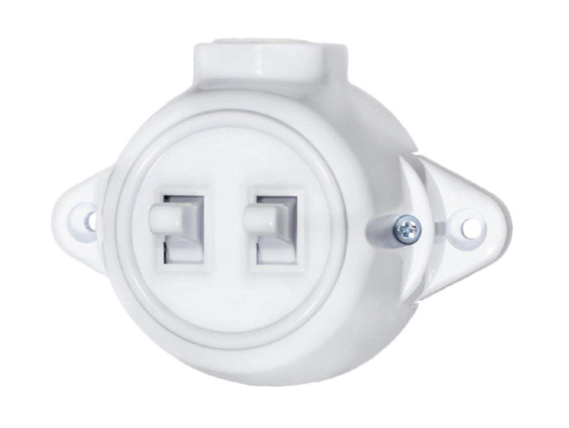 Retro vintage series switch surface-mounted switch white round IP20 10A