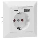 ORNO AE-13232(GS) Prise USB encastrée blanc, 1 x USB-A + USB-C 5VDC/2.8A 36...
