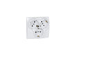 3-way flush-mounted Schuko sockets, protective contact socket, installation socket IP2...