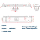850 mm Ckey Panzerriegel Querriegel Panzerriegelschloss Türsicherheit Schließzylinder 850