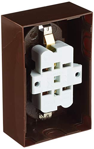 REV 0510076777 PlanoLuxe, surface-mounted socket 2-way. Complete set: frame and insert, brown