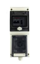 Socket for electric cars, charging system with LCD digital electricity meter and FI switch/circuit breaker IP66