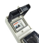 Socket for electric cars, charging system with LCD digital electricity meter and FI switch/circuit breaker IP66