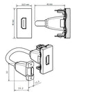 Legrand 78778 Msc Hdmi-Dose Mit Kabel 1M Ws