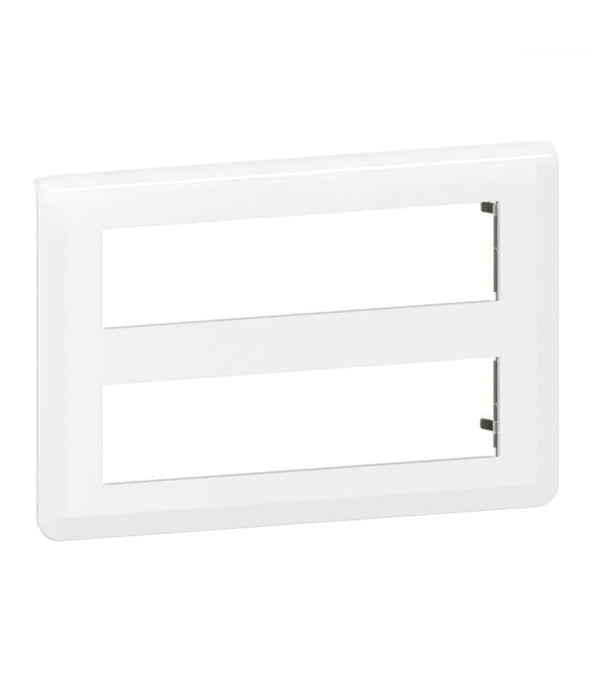 Legrand Mosaic 078837L Abdeckplatte, 2 x 8 Module, Weiß