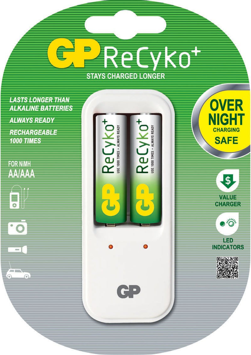 GP PowerBank PB410 charger incl. 2X AA, 2100 mAh for NiMh AAA/AA