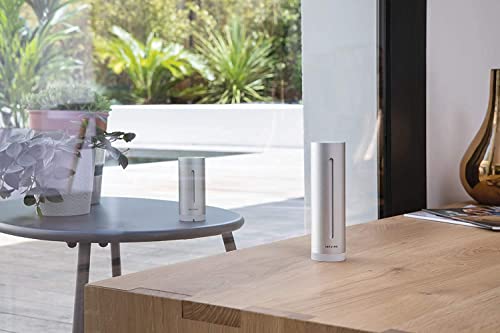 Netatmo Smarte Wetterstation - WLAN, Funk, Innen- und Außensensor, Wettervorhersage, Amazon Alexa & Apple HomeKit, Hygrometer, Luftqualität, NWS01-EC, Schwarz