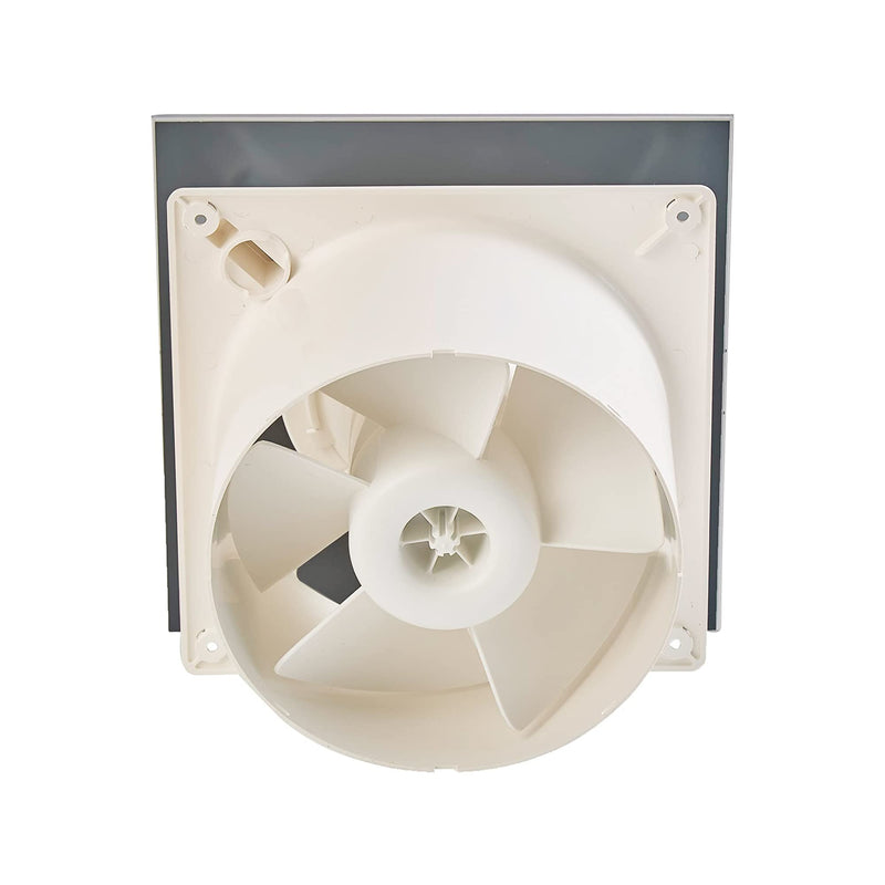 CATA E-120 GTH - ventilateur d'extraction de salle de bain - série E Glass Hygro - façade en verre - minuterie et détecteur d'humidité - classe énergétique B - hotte aspirante silencieuse pour la salle de bain - 17 cm de large