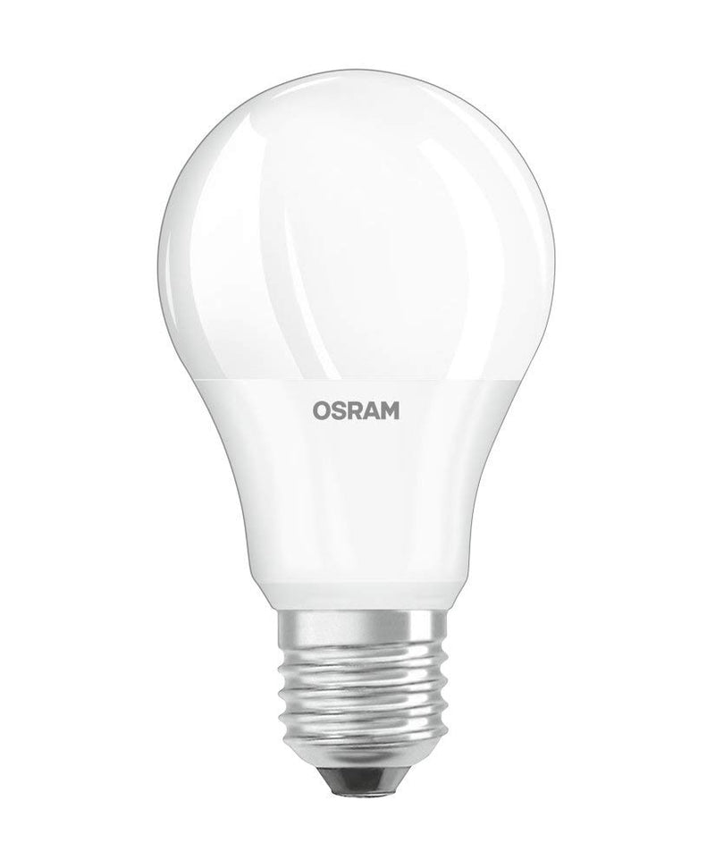 OSRAM STAR+ LED lamp with E27 base, warm white (2700K), 9W, with twilight sensor, classic pear shape, replacement for 60W light bulb, matt, LED DAYLIGHT SENSOR CLASSIC A, pack of 4