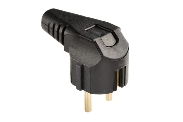 Rubber Schuko plug IP44 solid rubber waterproof damp room outside Schuko plug IP44 (rubber angle plug)