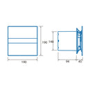 Cata | Badezimmer-Abluftventilator | Modell E - 150 Gth | Badezimmer-Abzugshaube Serie e Glass | Ventilator für Abluftventilatoren | leiser Badezimmer | Abluftventilator für Bad | Farbe Weiß | 6 Stück