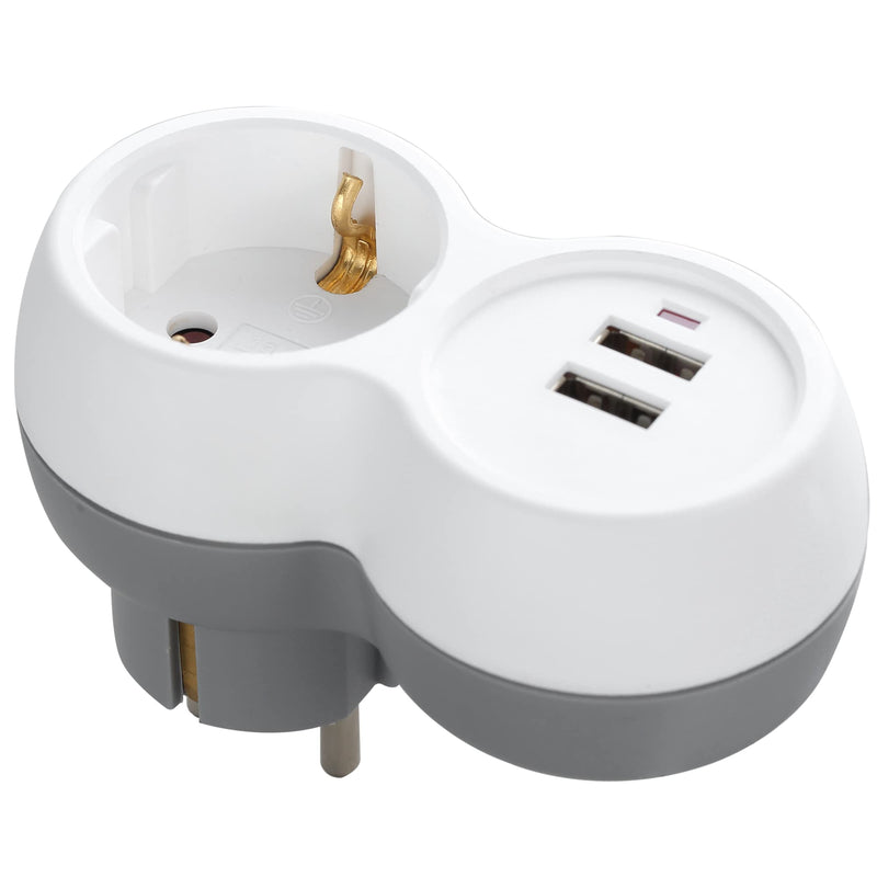 ORNO AE-13246(GS) socket with USB USB connection type: USB-A + USB-C