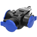 ORNO OR-AE-1346(GS) Distributeur hermétique avec 3 prises Fiche IP44 résistante aux chocs version Schuko