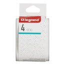 Legrand - Steckdosenleiste mit 4 seitlichen Steckdosen ohne Erdung - weiß und hellgrau