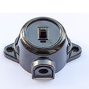 Schéma de commutation 6 Interrupteur déviateur, interrupteur rotatif/inverseur en saillie, 10A/250V, IP20 Noir RETRO Bakélite LOOK OLD