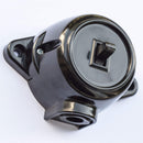 Schéma de commutation 6 Interrupteur déviateur, interrupteur rotatif/inverseur en saillie, 10A/250V, IP20 Noir RETRO Bakélite LOOK OLD