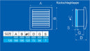 Badlüfter 120 mm mit Rückschlagklappe,Timer Nachlauf, Feuchtesteuerung 150 m3/h, Hergestellt im EU