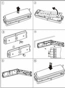 LED lumière continue éclairage de secours éclairage de secours itinéraire de secours panneau de sortie de secours lumineux batterie intégrée 2,7 W, 3 H, IP65, 6000 K 220-240 V