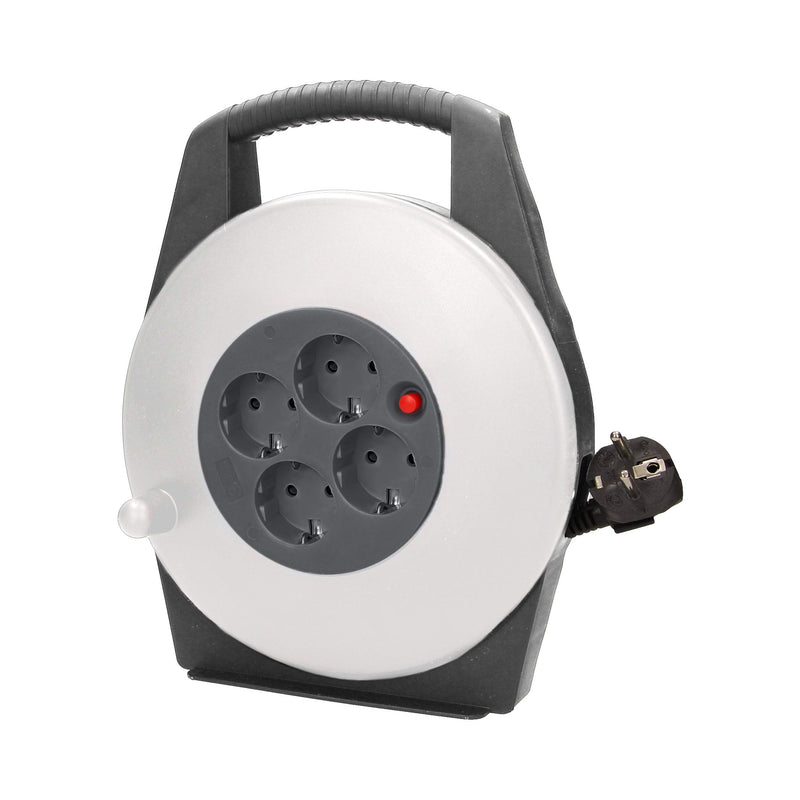 ORNO AE-13113(GS)/G Mini cable drum 10m with 4 sockets, stand and child safety contacts, 2300W / 10A, 230V, 50Hz, dimensions 22.5 x 28 x 8 cm