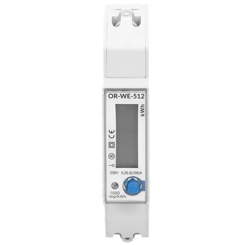 Orno LCD digital AC power meter, 1-phase display of electricity consumption with MID certificate, 100A power meter current meter consumption meter