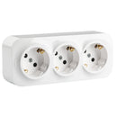 Legrand, prise en saillie (3 voies), 2 pôles avec contact de protection et protection enfants pour montage mural, 782418