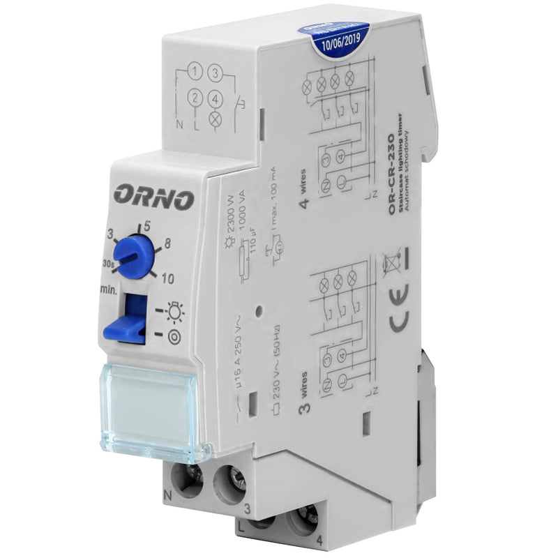 Orno OR-CR-230 Treppenhausautomat 230v || Max. Belastung : 2300W || Montage:Din-Schine