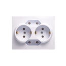 Prises Schuko encastrables à 4 voies, prise à contact de protection, prise d'installation IP20